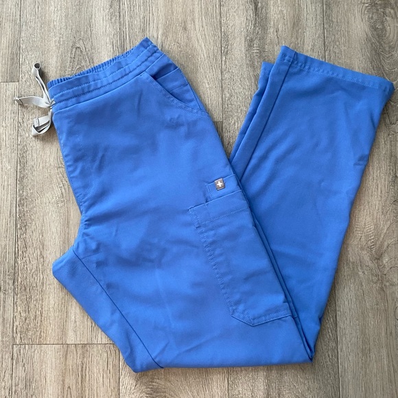 Figs Pants - Figs Women’s Yola Skinny Scrub Pants- Ceil Blue- Small Petite USED